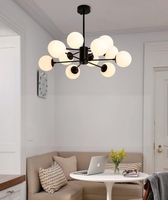 Suspendus Bulle Globe Led Éclairage Boule Lustres Creative Boule De Verre Pendentif Lumière pour Salon Salle À Manger