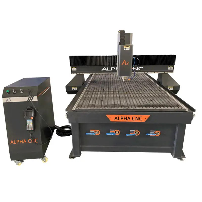 Klaar Voor Verzending!! China Top Kwaliteit Alpha 1325 Cnc Router 4X8 3 As Hout Cnc Router Prijzen Hout Cnc Freesmachine Carving Machine