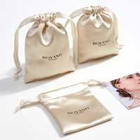 Boyang – Petite Pochette en Satin à Cordon de Serrage pour Bijoux, Emballage Luxe Personnalisé pour Boucles d'Oreilles et Bagues