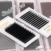 Plateaux de cils EMEDA Classic Mink en gros, extensions de cils en soie volume doux noir mat foncé, fournitures d'extensions de cils en cachemire
