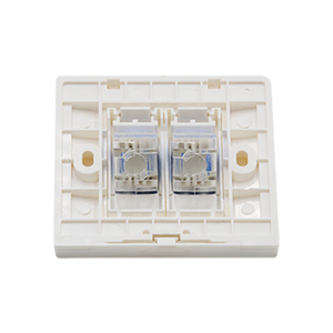 แผ่นปิดหน้าพอร์ตคู่ <span class=keywords><strong>RJ45</strong></span> สำหรับเครือข่าย Cat5e/Cat6/<span class=keywords><strong>Cat6A</strong></span> รุ่น 86 สีขาว ขายดี - Product Image 5