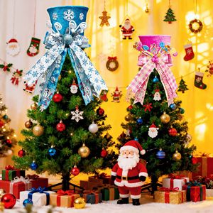 Pohon Natal Mini untuk Meja dengan Topi di Puncaknya, Ornamen Pohon Natal Buatan Kecil, Dekorasi Meja untuk Dekorasi Rumah dan Pesta - Product Image 1