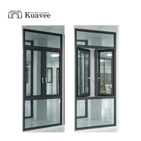 Ventanas Abatibles de Diseño Moderno Personalizadas KUAVEE, Ventanas Abatibles Exteriores para Casas con Marco de Aluminio de Estilo Minimalista y Doble Vidrio