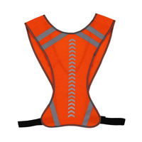 Gilet réfléchissant pour la course à pied, longueur réglable, léger, haute visibilité, équipement de sécurité pour les sports de nuit en plein air