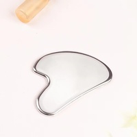 Avec pochette GUA SHA outil facial de haute qualité visage yeux cou corps masseur gua sha acier inoxydable peau auto soin