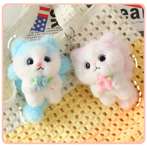 Llavero de Peluche de Gato Pequeño con Corbata de Moño, Animal de Peluche, Colgante para Bolsa, Decoración del Hogar, Juguete de Gato Pequeño y Suave - Product Image 3