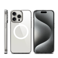 Étui de protection anti-rayures en PC transparent avec coque en TPU antichoc et anti-rayures en PC avec étui magnétique pour téléphone portable pour iPhone 15 14 Pro Max