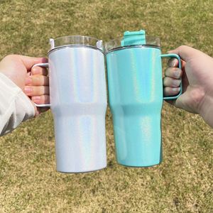 Gobelet isotherme scintillant pour enfants, 20 oz, avec poignée, pour sublimation, effet holographique - Product Image 2