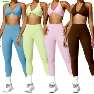 Latest Design Women's Clothing Workout Sets Outdoor Jackets Bra For Women Gym Shorts Women Sportswear Leggings 2 Pieces Gym Set