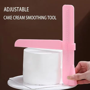 Wholesale Adjustable <b>Cake</b> Scraper Surface Smoothing Device Decorating Plastic Icing Rotating Tools - Product Image 5