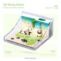 Bloc-notes 3D personnalisé, calendrier 2026, feuilles mobiles, ours noir et blanc, cadeau de luxe pour les employés