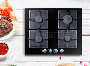 Auto-Ignition Built-In Gas <b>Stove</b> for Home Kitchen 4-Burner with Electronic Ignition Tempered Glass - Product Image 2