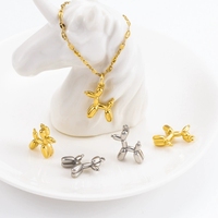 Boucles d'oreilles YK Air Dog mignonnes en forme de ballon, en acier inoxydable plaqué or, avec pendentif chiot de dessin animé, bijoux de mode tendance et personnalisés, inaltérables