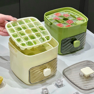 Boîte à glaçons portable grande capacité pour réfrigérateur domestique, moule à glace manuel en plastique PP pour blocs de glace pressés - Product Image 3