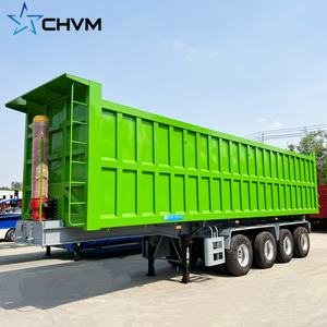 Tout nouveau 3/4/5/6 essieux remorque de camion à benne basculante à Suspension pneumatique à queue hydraulique robuste 40 à 120 tonnes semi-remorque en acier personnalisée - Product Image 1