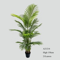 Tops Sales Künstliche Kokosnuss Mini Palmen 90 120 150 180cm Blätter Fuchsschwanz Bambus Outdoor Indoor Kanada Dekoration im Topf