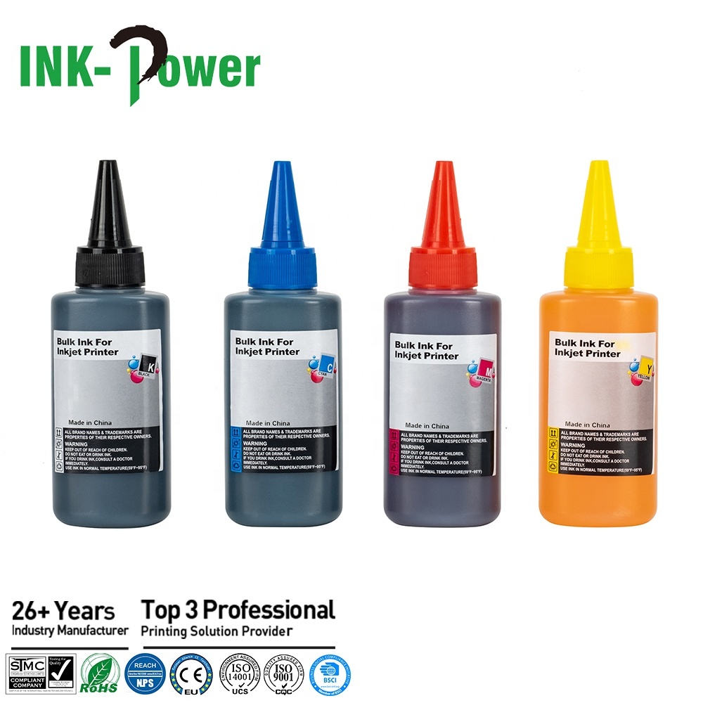 100ml Universal Color Bulk Dye Pigment Refill Bottle Inkjet Ink for Borther for Canon for HP for Epson T3270 L1800 L1300 Printer
