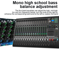 Console de mixage numérique audio professionnelle 32 canaux 2 groupes Mini console de mixage audio 16 DSP avec Bluetooth MP3 USB