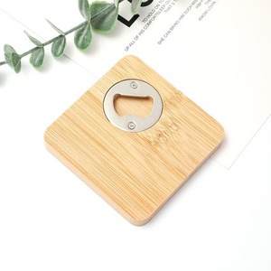 Custom Logo Eco-Friendly Polished Bottle Coaster Blanks Square Stainless Steel Metal Table Opener Mug Cup <b>Beer</b> Openers - Product Image 1
