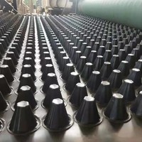 Planche de drainage alvéolée en HDPE, haute résistance à la compression, anti-âldonnement, anti-colmatage, tapis de drainage imperméable pour sous-sol.