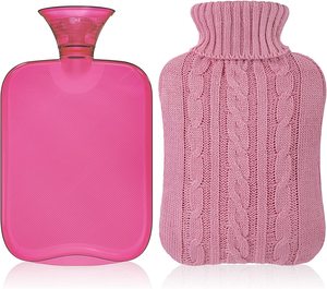 2022 New Rubber Hot Water <b>Bottle</b> with Cover Knitted,Transparent Hot Water Bag 2 Liter - Product Image 1