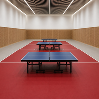 Vente chaude : Revêtement de sol vinyle pour terrain de tennis de table, certifié ITTF, ignifuge, écologique, texture bois, épaisseur 8 mm, pour le sport