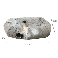 Tunnel carré pour chat, niche pour chat, lit pour chat, tunnel chaud pour animaux de compagnie en hiver, maison pour chats et petits chiens