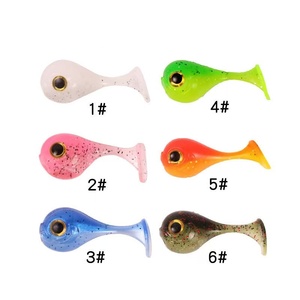 Byloo spesso esche da Pesca 40mm 3d occhio cannibale esca morbida T coda esche da Pesca esche artificiali Iscas Pesca Tackle - Product Image 3