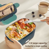 Elektrische grenzüberschreitende Haushalts-Lunchbox, fahrzeugkompatibel, wasserloser Edelstahl-Innentopf hält Speisen warm, erhitzt Mahlzeiten