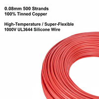 UL3644 13AWG Silikonkautschuk-Kabel Flexibles Verzinntes Kupfer 1000V 200C Hochtemperatur Industrielles Motorkabel 13 Gauge Anschlusskabel