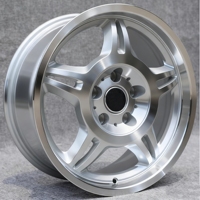 Vente chaude PCD 5x120 Roues 17x7.5 17x8.5 Roues 5 Rayons ET41centre Alésage 72.56 17 pouces Argent Roues Jantes En Alliage D'aluminium