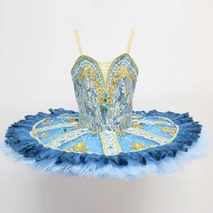 T0432 Royal Blue Girls Ballet Dancewear Costumes Paquita Professional Ballet Pancake Tutu