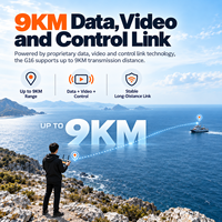 Station de contrôle au sol pour drone Android G16 7 pouces, portée 9 km, 2,4 GHz, 5,8 GHz, avec lien vidéo et de données, et récepteur GR01