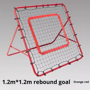 <span class=keywords><strong>Porta</strong></span> da Calcio Rimbalzante 1m/1.2m con Telaio in Ghisa, Rete da Allenamento Rossa/Nera, Attrezzatura Ausiliaria per Allenamento - Product Image 6