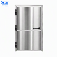 Porte battante MTH 90 degrés en acier inoxydable 92 mm, isolée en PU, résistante à la corrosion, pour chambre froide de congélation alimentaire