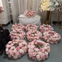 Centre de table de mariage en fleurs artificielles roses et hydrangeas, fabrication directe d'usine IFG