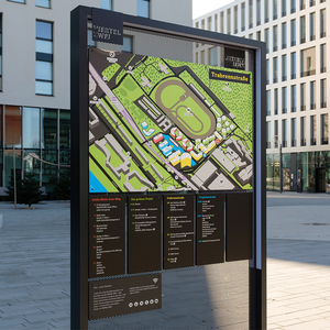 In piedi pilone Signage Display digitale per la pubblicità esterna efficace e segnaletica del prodotto illuminato a LED