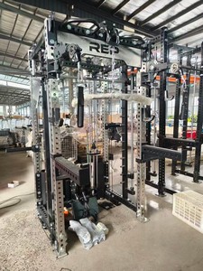 पावर रैक एकीकृत कार्यात्मक स्टेनलेस स्टील मशीन के साथ लैट पल्लडाउन, कम पंक्ति, स्मिथ केबल क्रॉसज़र और दोहरी भार के साथ - Product Image 2