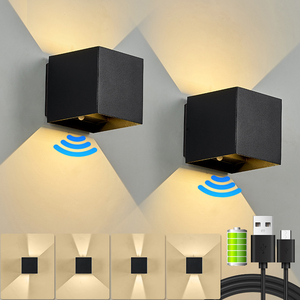Moderna e minimalista lampada da parete a forma di cubo con rilevamento del <span class=keywords><strong>movimento</strong></span> a LED IP65 impermeabile corpo in alluminio - Product Image 2