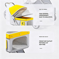Nouveau modèle de poussette pour animaux de compagnie, entièrement transparente, respirante, multifonctionnelle, portable, pour voyages