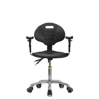 Chaise de laboratoire ESD à dossier haut réglable, nouveau design, pour usage industriel, extérieur, hospitalier, scolaire, siège en PU injecté, antistatique