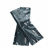 Sacs en plastique noirs de tirette de PVC pour emballer les sacs rectangulaires imperméables d'extension de paquet de perruque de cheveux