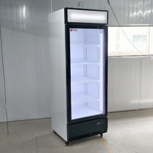Réfrigérateur commercial professionnel vertical avec porte vitrée, vitrine réfrigérée pour boissons, idéal pour les agencements modernes de magasins de proximité - Product Image 1