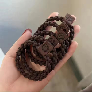 Elastici per capelli, fasce per capelli elastiche per donne, uomini, bambini, ragazze, antiscivolo, intrecciati con etichetta Smile, taglia normale, stile casual - Product Image 3