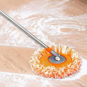 Serpillère rotative à 360° réglable avec manche réglable en hauteur et tête de serpillère remplaçable pour le nettoyage des sols et des murs à la maison - Product Image 6