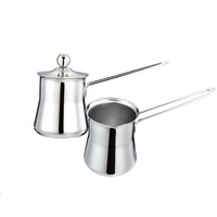 Cafetière turque en acier inoxydable épaissi HC Factory Direct, Cezve Moka Pot 250-720ml, manche long avec couvercle, vente en gros, personnalisable