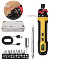 Mini perceuse rechargeable 2000 mAh 3,7 V 5 Nm avec moteur sans balais, ensemble d'outils, tournevis électrique sans fil 360 tr/min pour l'entretien domestique