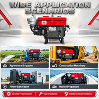 Moteur diesel monocylindre 4 temps refroidi par eau S195 12HP 815cc, démarrage manuel, utilisé dans les pompes d'irrigation et les équipements miniers