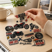 Autocollants transparents pour motos avec logo personnalisé, imperméables, autocollants en PVC découpés sur mesure, design personnalisé d'autocollants pour motos