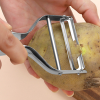 Outil multifonctionnel de cuisine de trancheuse de concombre d'éplucheur de légumes d'acier inoxydable